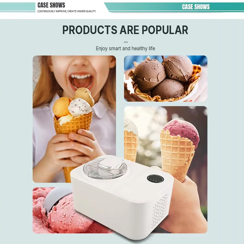 1.2L Household Compressor Ice Cream Machine Multi Functional Frozen Yogurt Machine