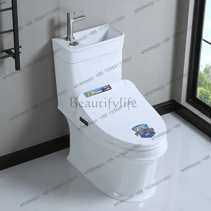 Smart cover Japanese-style water-saving with sink integrated toilet household small apartment saves space