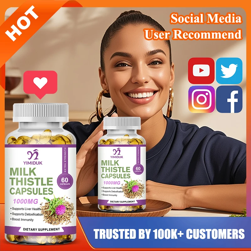 

Yimiduk Milk Thistle Extract Supplement, for Healthy Metabolism, Liver Shield & Antioxidant Defense, Promotes Clear Complexion