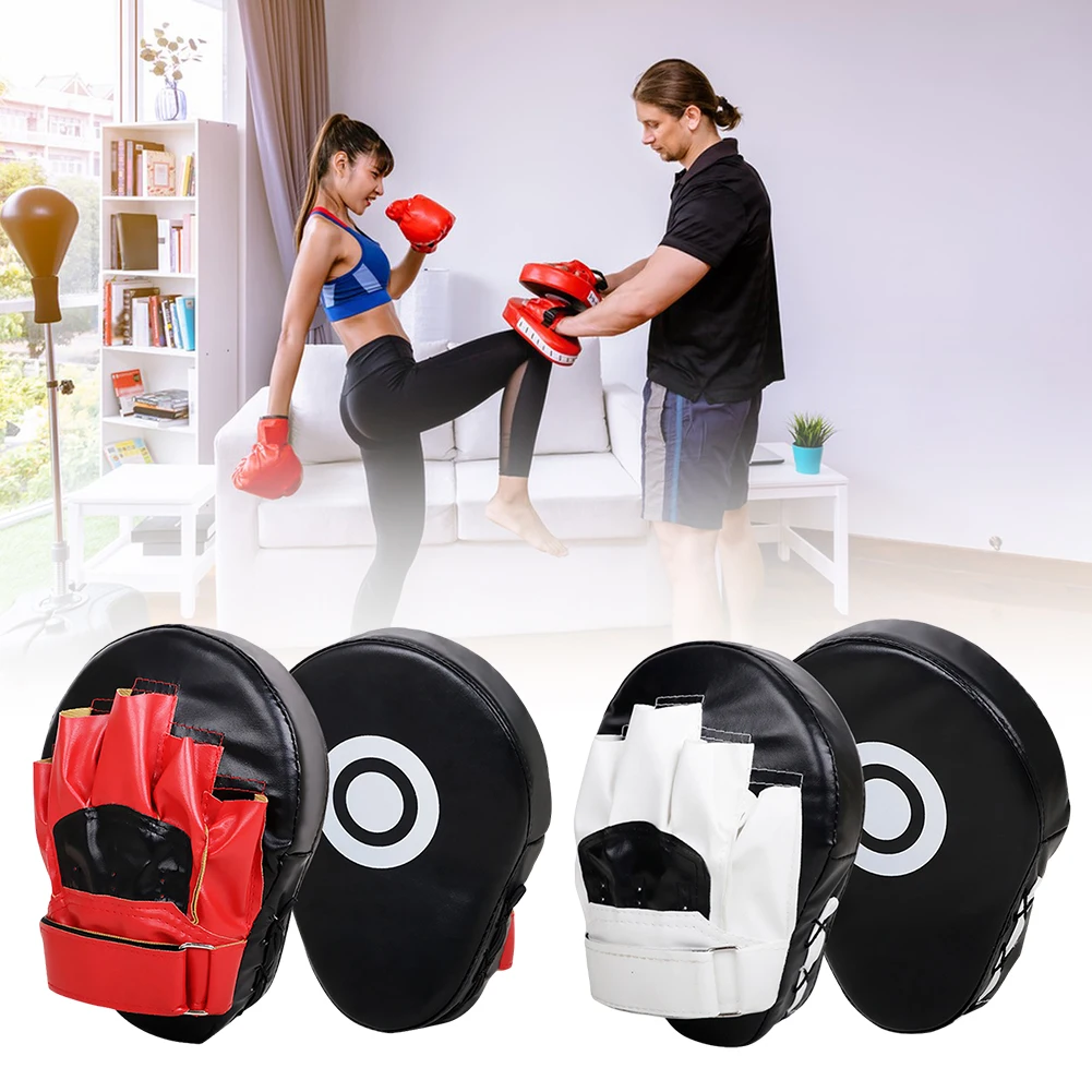 Curved Boxing Hand Target PU Leather Curved Punching Mitts Breathable Kickboxing Pads Boxing Focus Pad for Martial Arts Training