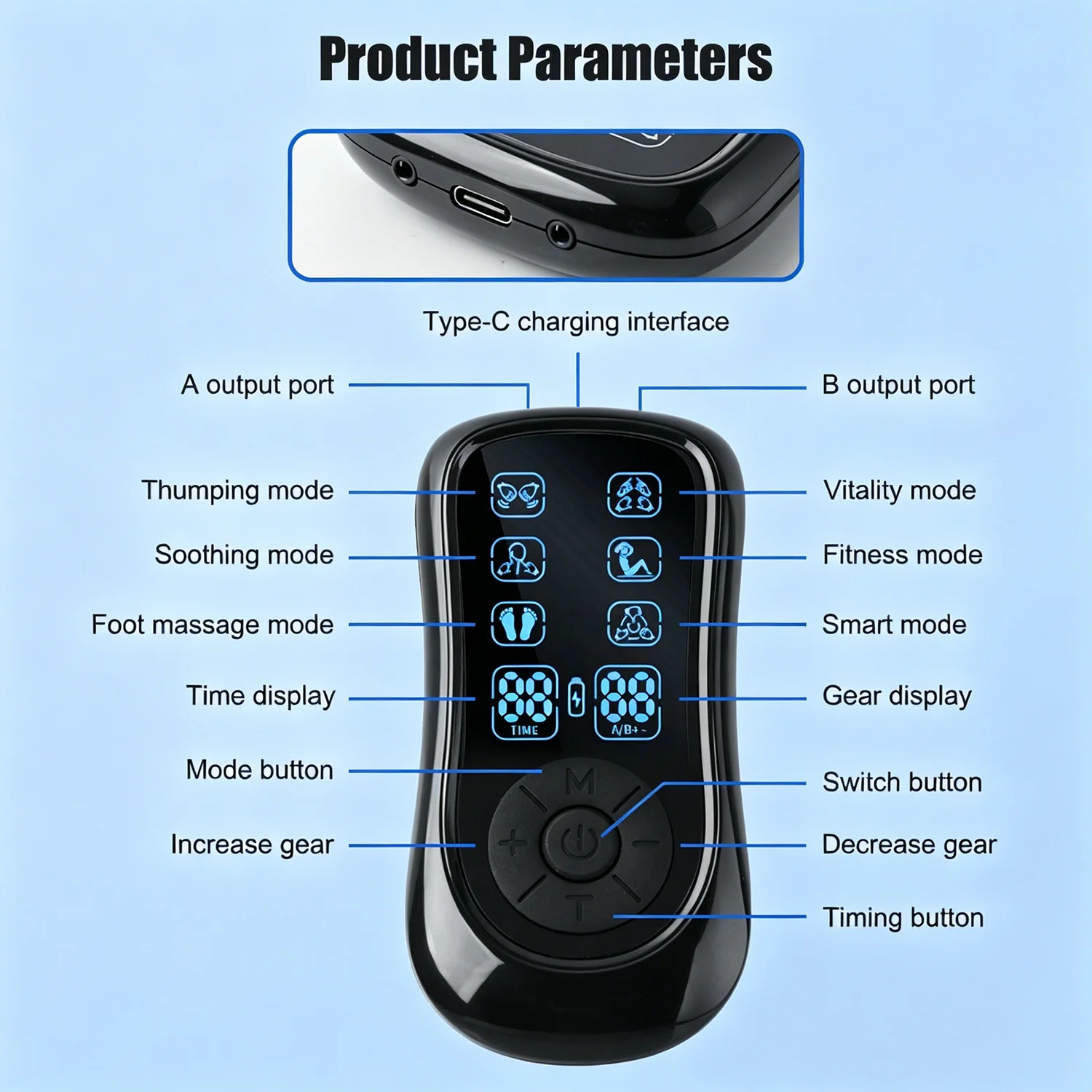 Physiotherapy TENS Muscle Stimulator Electric Acupuncture Body Massage Slimming Machine Electro Stimulator For Pain Relief
