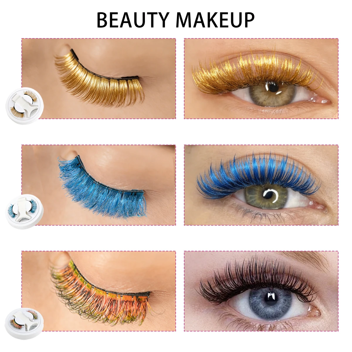 1 زوج التدرج الرموش المغناطيسية مجموعة قابلة لإعادة الاستخدام رمش تمديد أدوات الطبيعية بكرة الشعر الرموش الصناعية اليدوية تأثيري جلدة