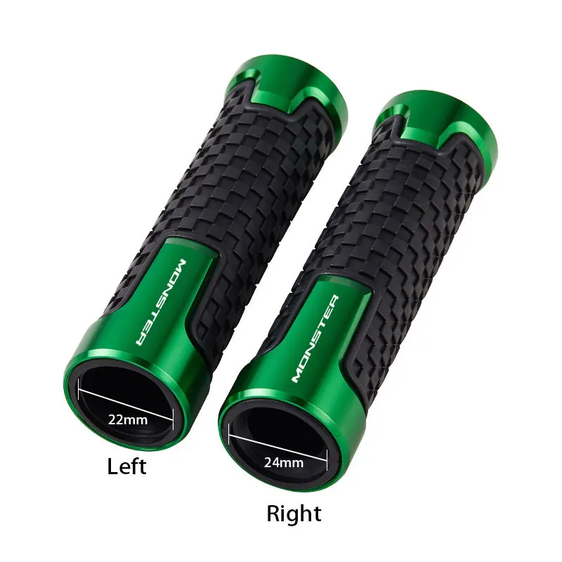 For Ducati Monster 821 695 696 797 1200 1200S 1100 1100S 7/8 '' 22MM Motorcycle Grip CNC Aluminum Rubber Push Grip