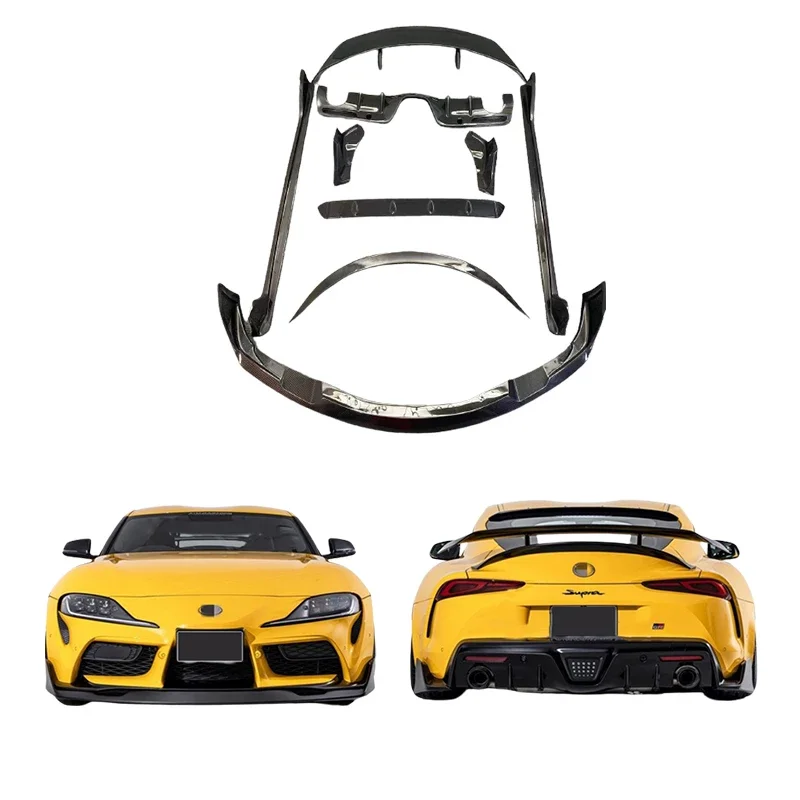 

Perfect Fitment For 19-20 Toyota Supra A90 Upgrade AIMGAIN Style Carbon Fiber Body Kit Front Lip Rear Lip Side Skirts Hood