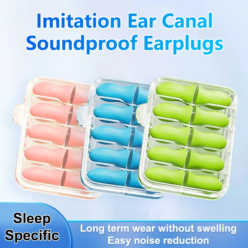 10/4Pcs Waist Shaped Earplugs Noise Reduction Sleep Anti Canceling Music Sound Insulation Earplug Protection Foam Sleeping