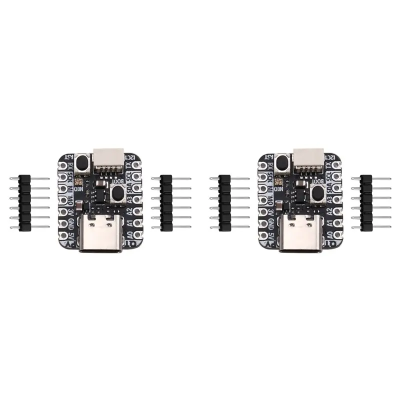 【MUST-HAVE】2X 4900 QT Py RP2040 Microcontroller USB Type C Compact Microcontroller Ideal For DIY Electronics And Robotics Projec