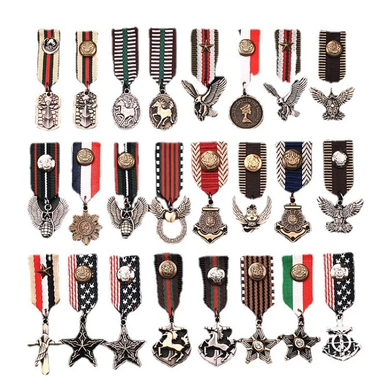 الكورية نمط خمر بروش الشريط دبابيس الكلية البريطانية البحرية موضة الرجال ميدالية شارات لوحة معدنية موحدة الملابس الحرف