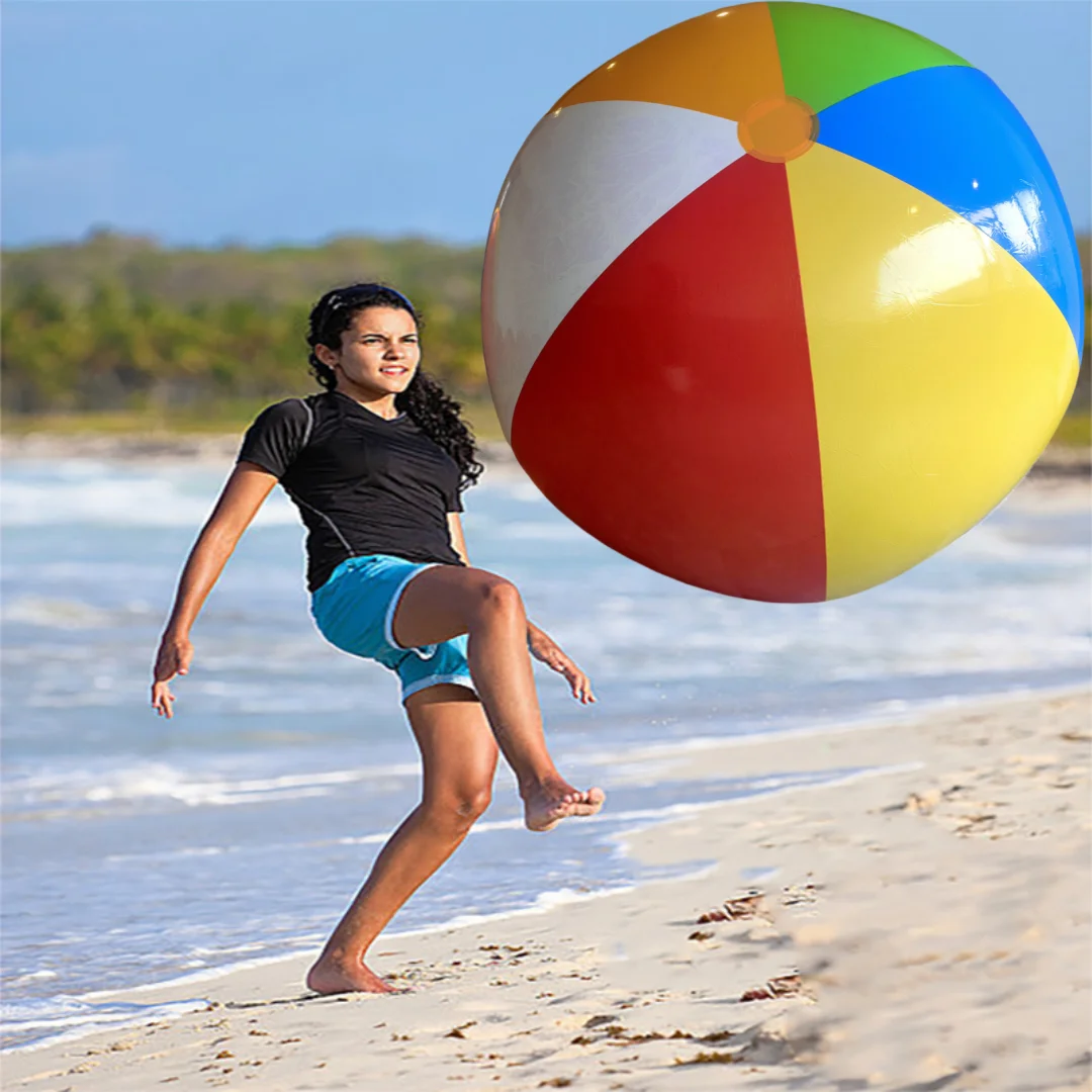 59inch Giant inflatable Beach Ball Outdoor Games Fun Toys Water Toys Thickened PVC Inflatable Lawn Ball School Group Game Toys