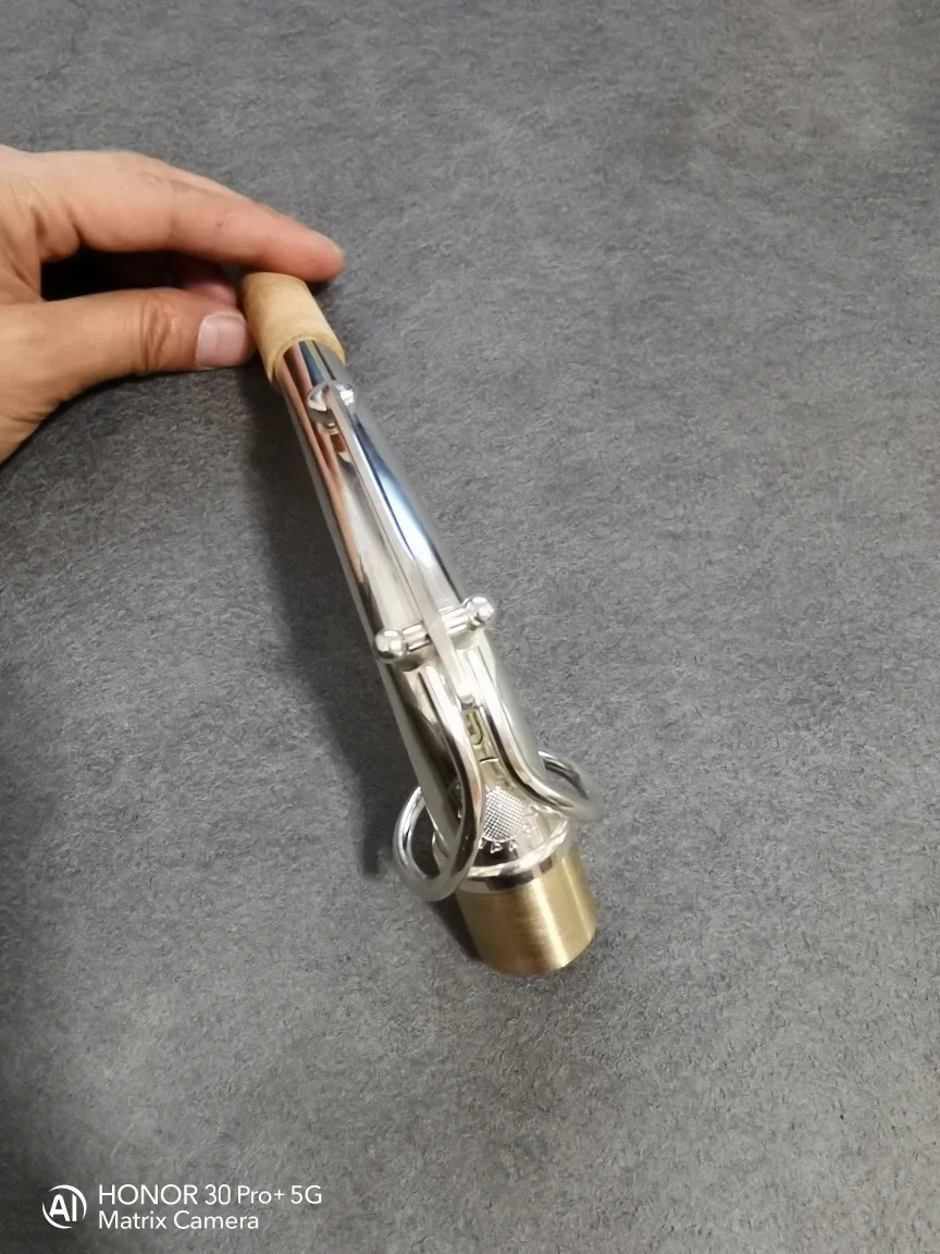 sax alto Silver-plated saxophone bend neck, lower E alto saxophone bend neck, elbow, universal thread, customizable, good sound