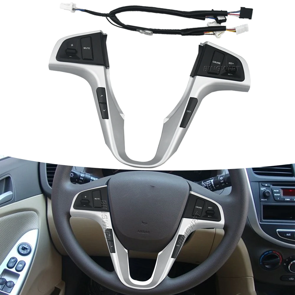 Multifunctional Cruise Control Button Switch For Hyundai VERNA SOLARIS 2010 2011 2012 2013 2014 2015 2016 Steering Wheel Button