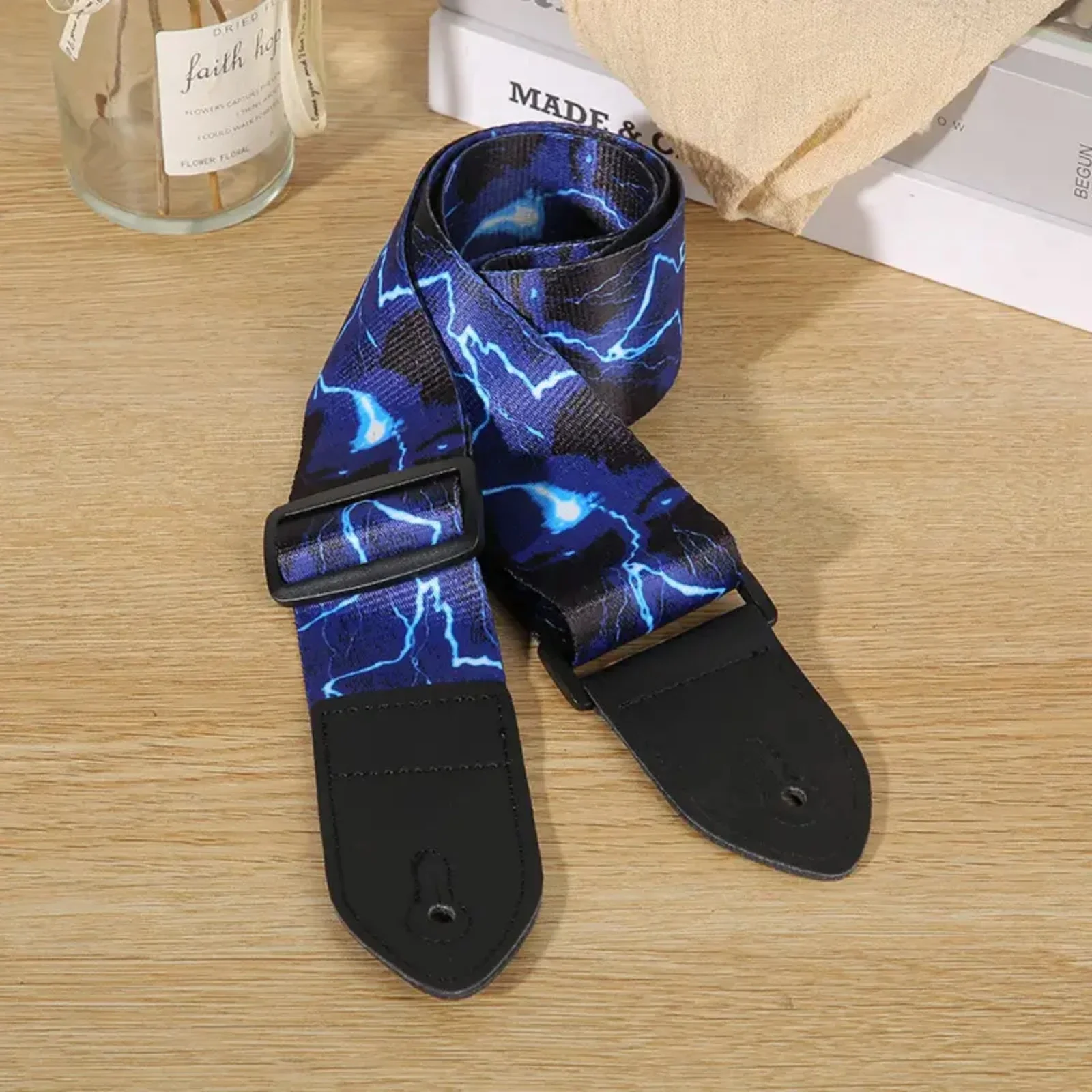 Bedruckter Polyester-Schultergurt für E-Gitarren, Verstellbare Länge, Weich, Komfortabel, Langlebig für Bass- und Akustikgitarren – Detail 9
