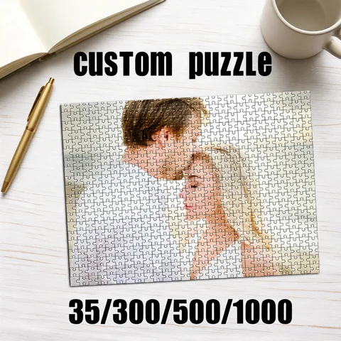 Personalized Custom Photo Puzzle Customize "Cardboard/wooden 35/300/500/1000 Pieces Jigsaw Puzzles for Adults Kids Toys "