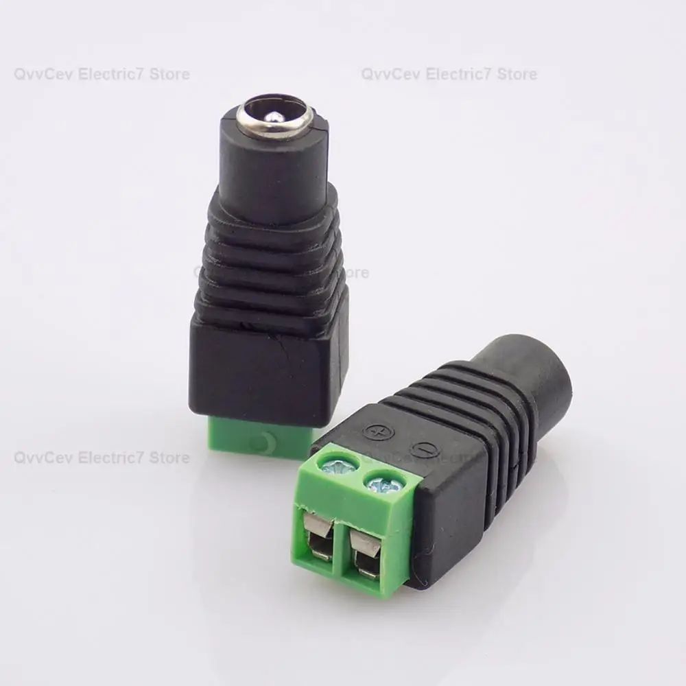 Female Male DC Connector 5.5mm x 2.1mm Power Jack Adapter Plug Cable Connector For LED Strip Security Cameras w28