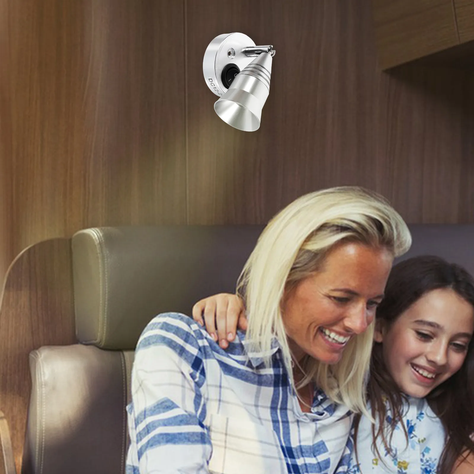 

Светодиодная лампа для чтения 12-24В 3Вт, теплый белый свет, с выключателем, для автодомов, дома, офиса, спальни, общежития, осветительный прибор