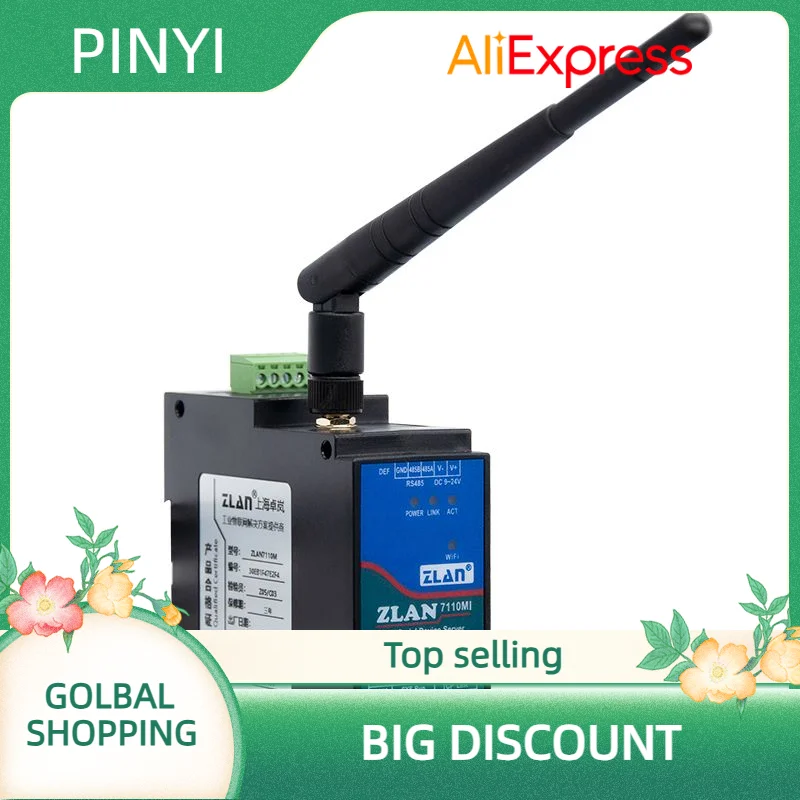 

ZLAN7110MI MQTT промышленный преобразователь RS232/485/422 в Wi-Fi шлюз Modbus RS485 в последовательный сервер Wi-Fi