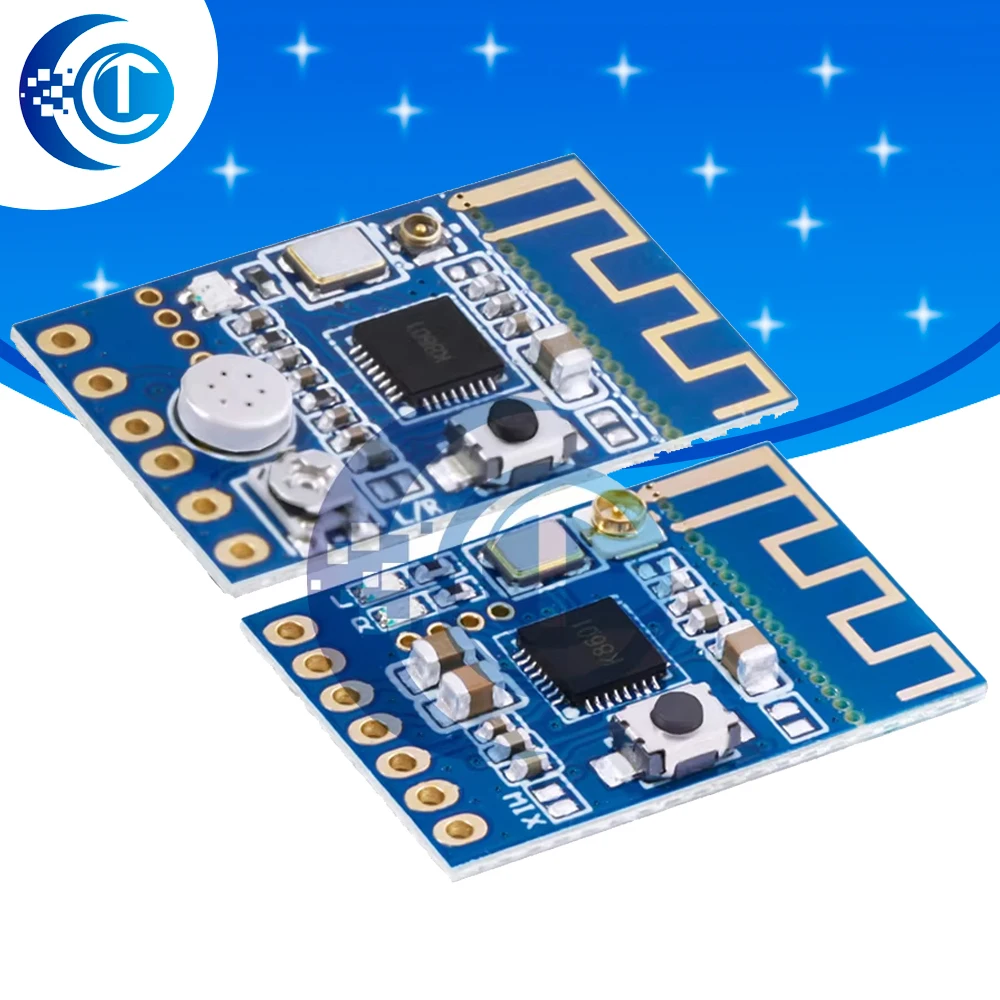 BS 2.4G Wireless Audio Rx/Tx Module: 3.3V-5.0V Transceiver Board with Microphone Compatibility