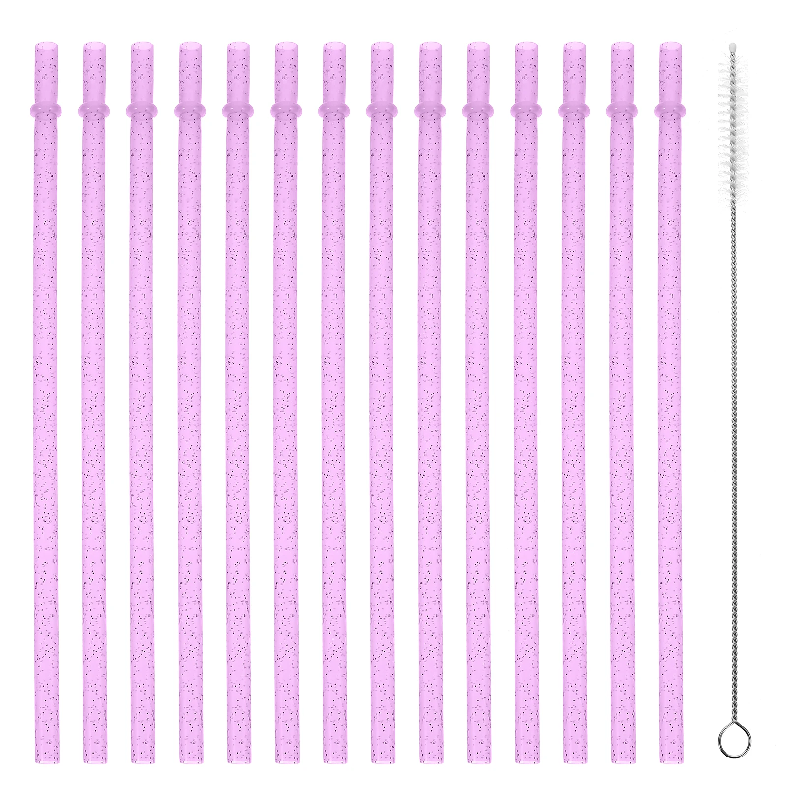 

25 Pcs Party Supply Colorful Straw Brush Reusable Flexible Drinking Straws Drinks