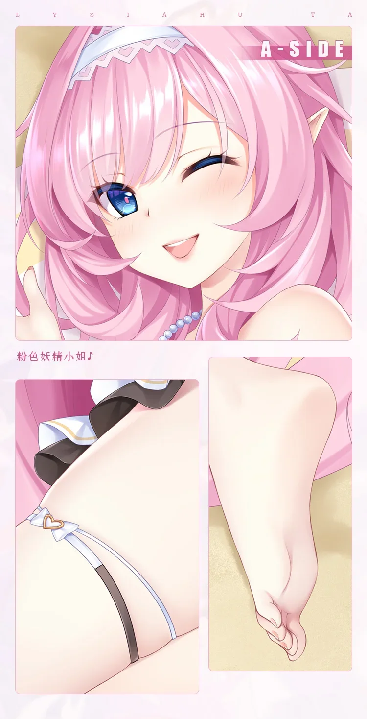 Elysia Dakimakura Honkai Impact Game Sexy Pillowcase Full Body Hugging Pillow Case Cushion Cover Home Bedding Decor Otaku Gift