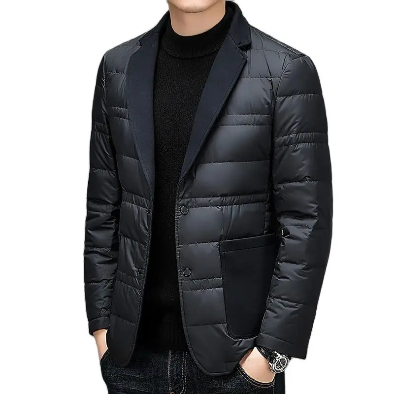 BATMO 2024 New Arrival Winter 90% White Duck Down Jackets Men,Mens Warm Thick blazer Coat, WYR8606