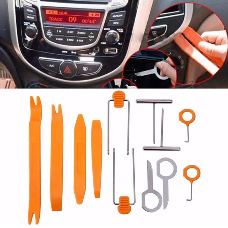 12PCS Car Audio Tools Removal Repair Release Tool Audio Disassembly Tools Nylon & Plastics Trim Removal Kit For Car Trim Panel