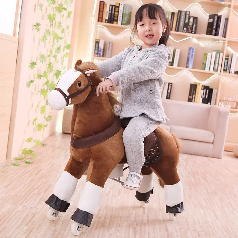 Meerkleurig springpaard Groot babyspeelgoed Interactief kindercadeau Leuke kluis Mount Verjaardagsspel voor kinderen