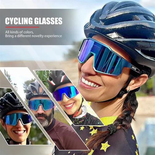 Imagen 2 del producto Kapvoe, gafas de ciclismo para hombre, protección UV400, bicicleta de carretera, MTB, gafas de sol para deportes al aire libre, gafas de bicicleta, gafas deportivas profesionales