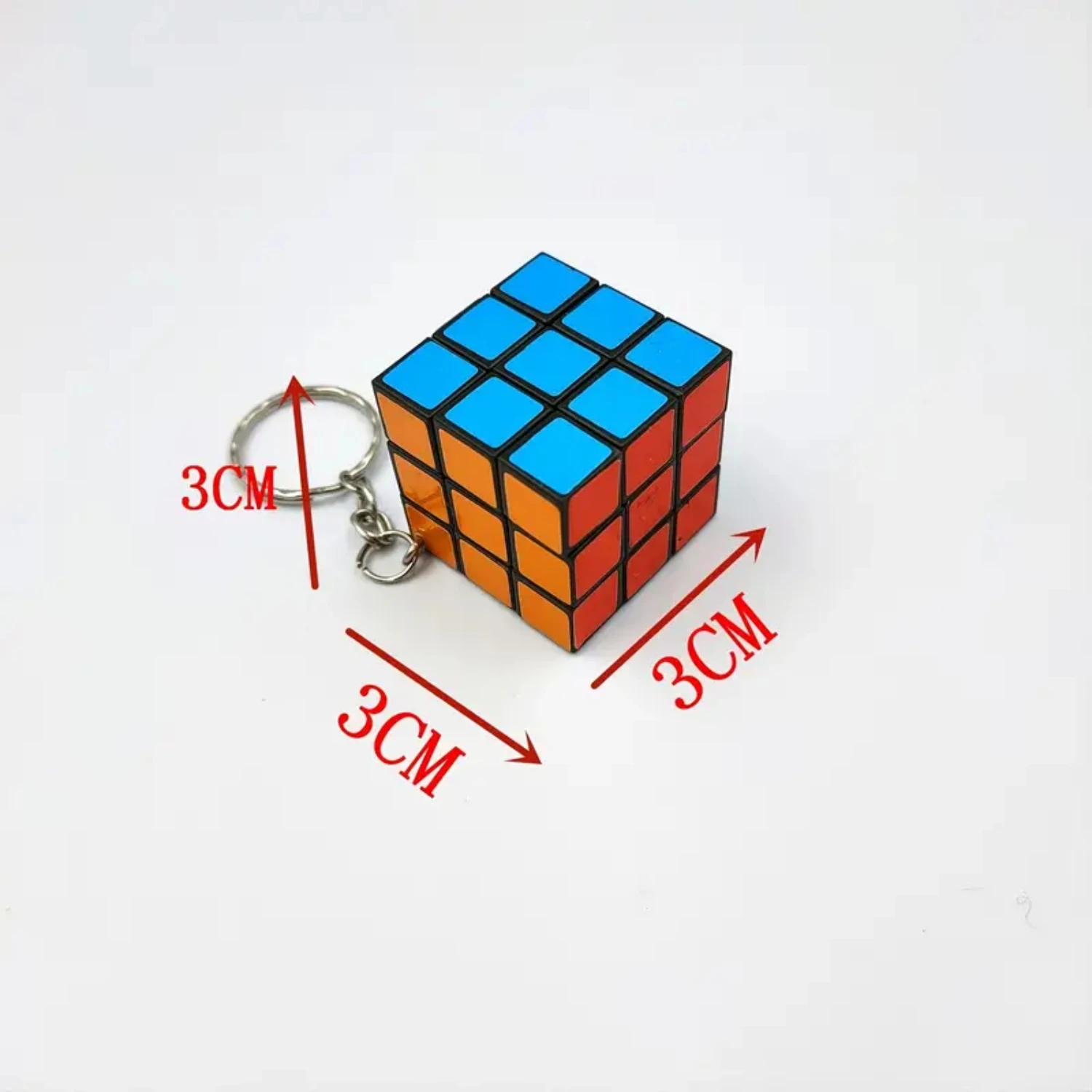 Mini Multicolor 3cm Rubik's Cube Keychain Pendant - Cute Children's Educational Toy, Backpack Accessory