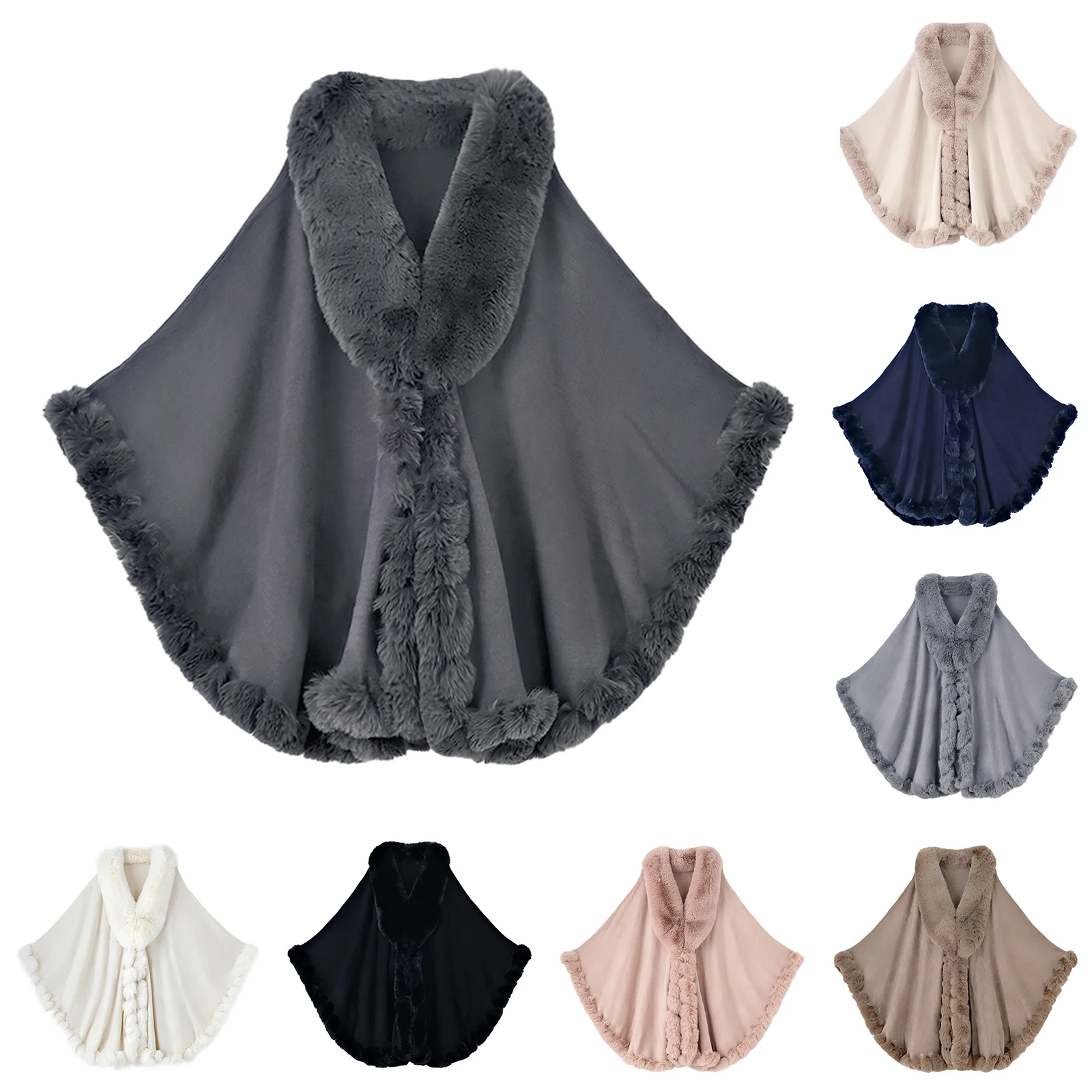 

Элегантный однотонный винтажный модный плащ-шаль, темпераментные теплые мягкие и удобные пончо в сочетании с Qipao