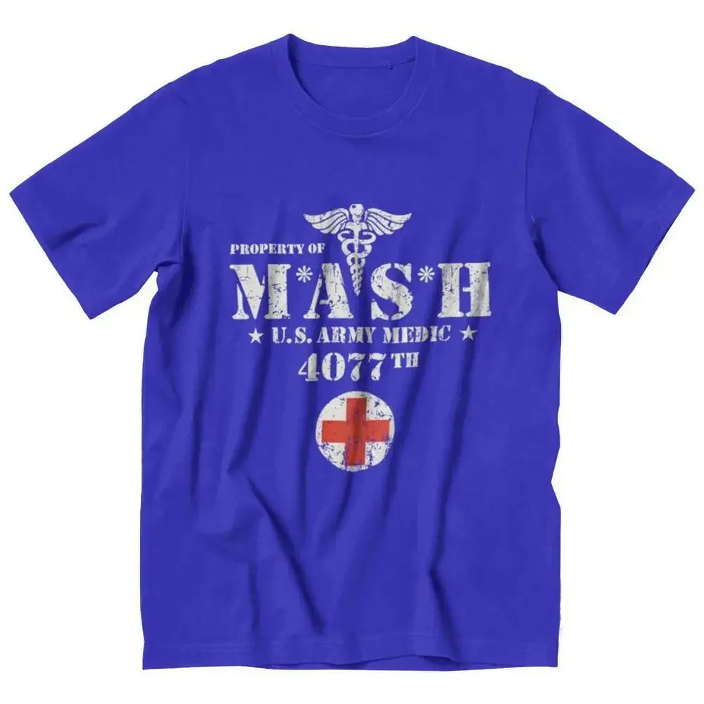 Vintage Mash Tv Show Men T Shirt 100% Cotton Tee Tshirts Summer T-Shirt Gift Women Unisex Clothes Novelty DesignVintage Mash Tv