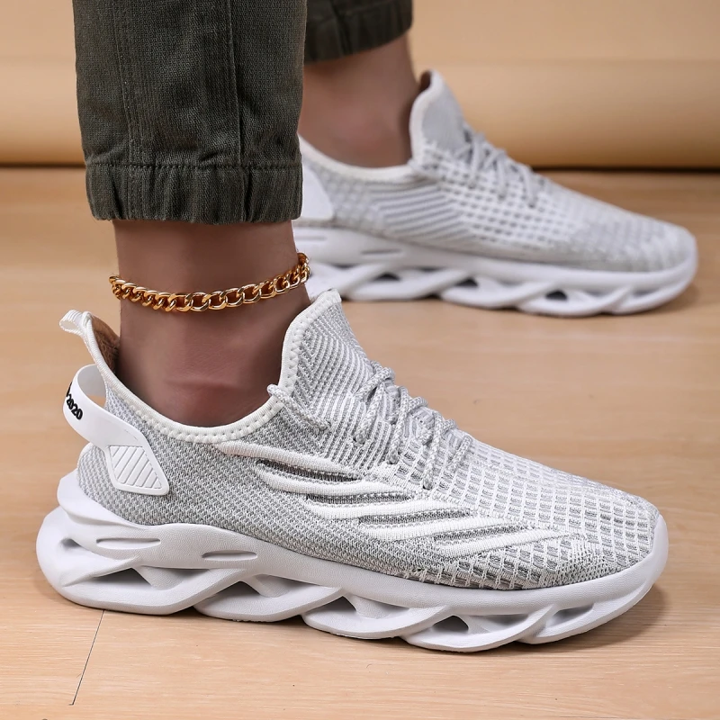 Mannen Hardlopen Wandelen Gebreide Schoenen Mode Casual Mannen Sneakers Ademende Sport Atletische Gym Lichtgewicht Loopschoenen