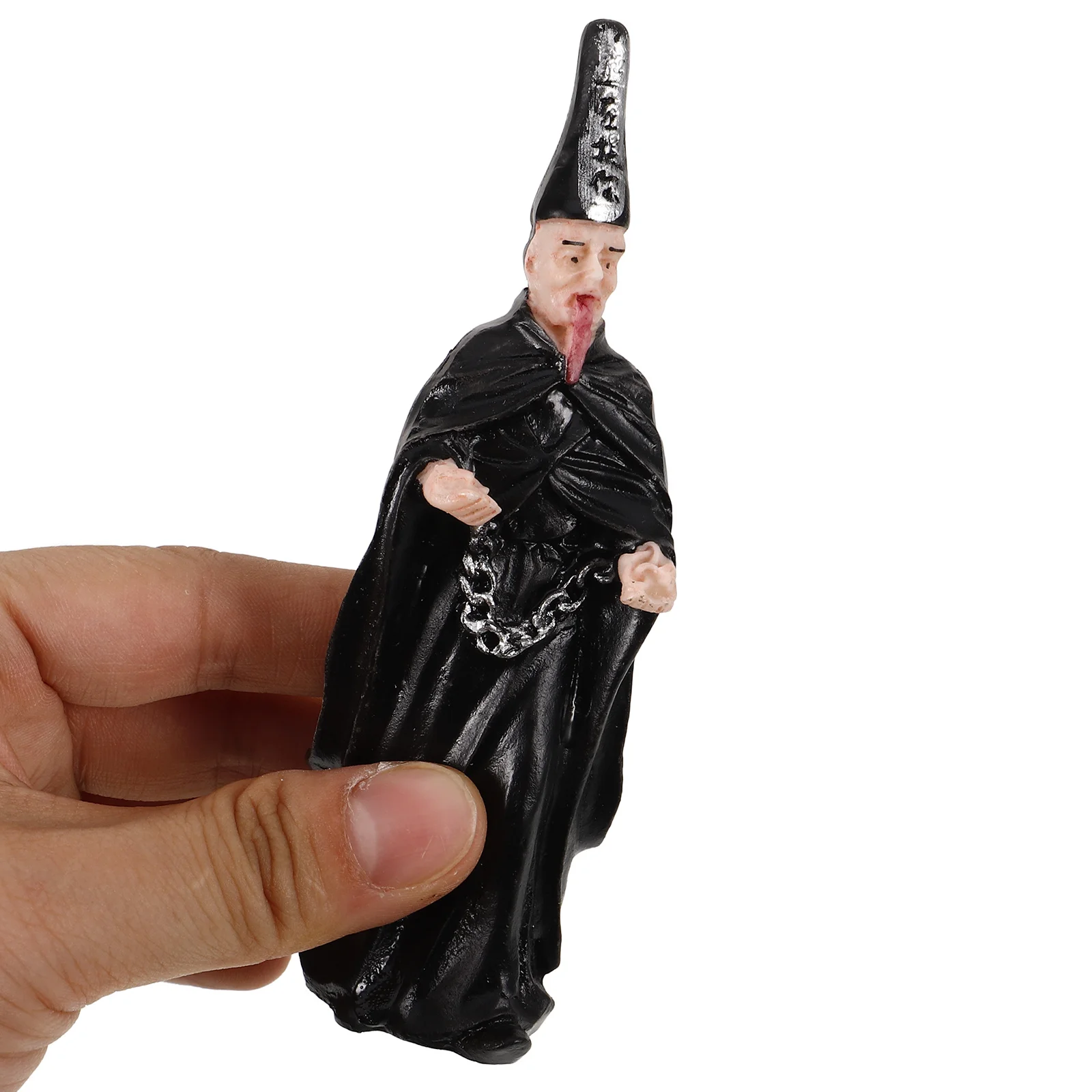 

2Pcs Resin Black White Impermanence Figures Sand Tray Decoration for Psychological Counseling Creepy Gothic Horror Sand Table