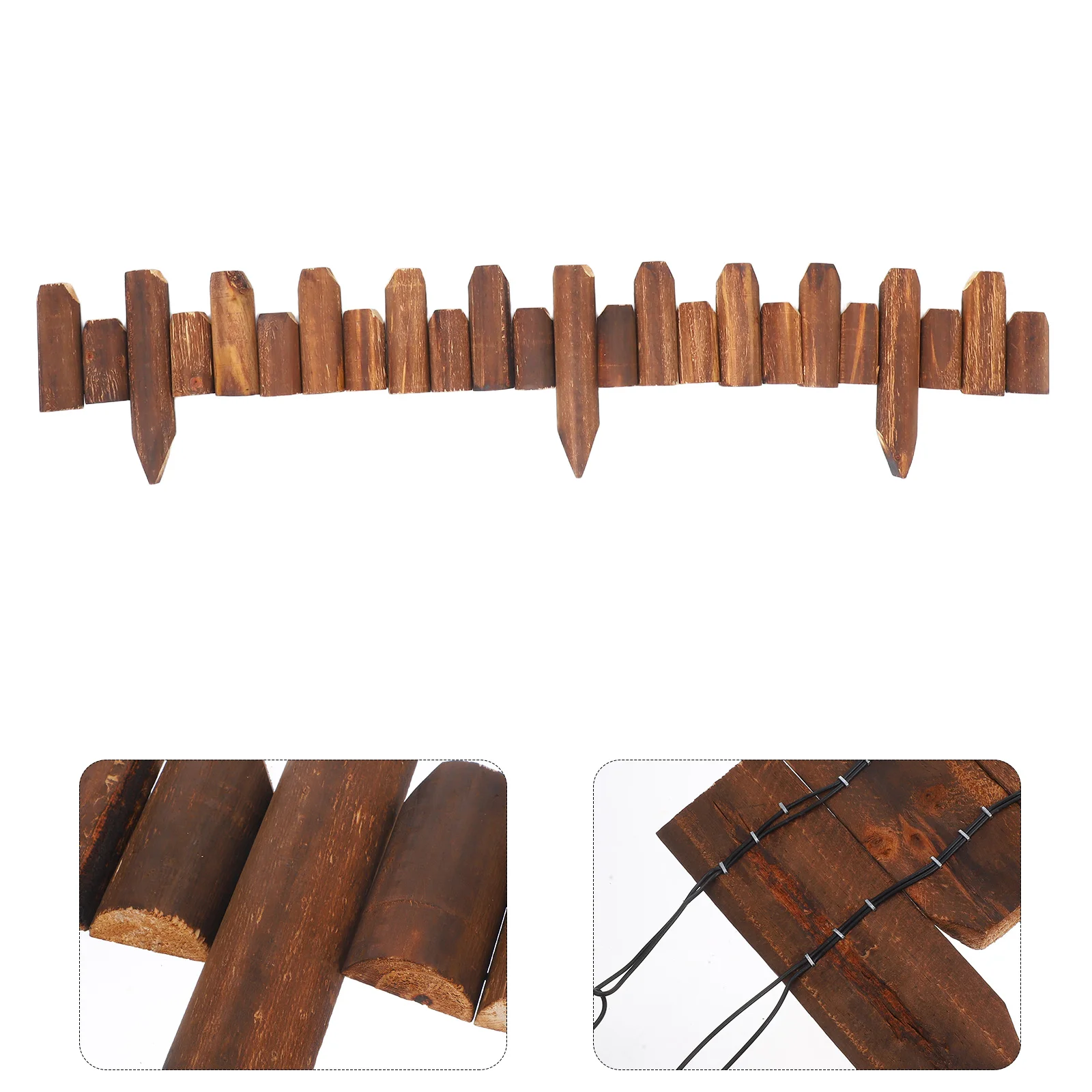 Anticorrosive Wood Fence Garden Decorations Outdoor Fences Decorative Landscaping Edging