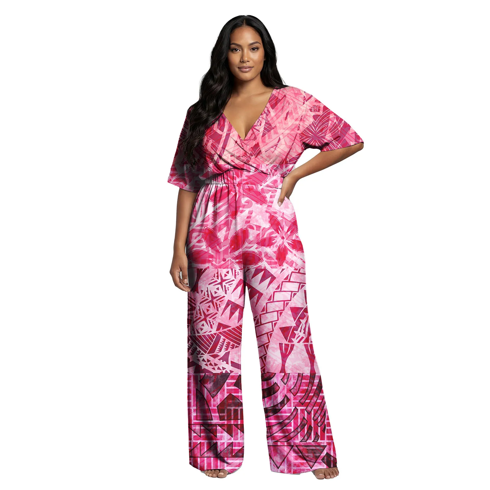 ملابس نسائية عصرية بشعار مخصص عالي الجودة ملابس نسائية كبيرة الحجم مثيرة تصميم كلاسيكي من ساموا بولينيزيا القبلية رومبير نسائي