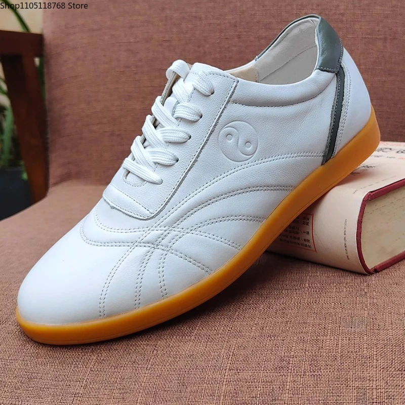 أحذية تاي تشي فنون الدفاع عن النفس من الجلد الطبيعي الفاخر من جلد البقر خفيفة الوزن وغير قابلة للانزلاق #2