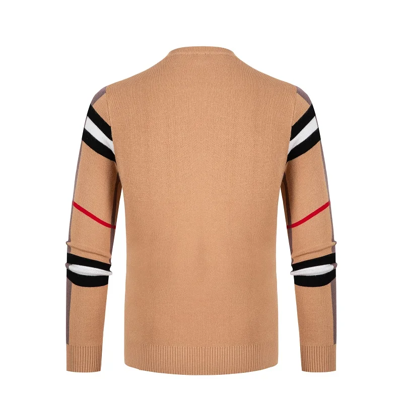 2023 New Autumn Winter Knitwear Men Classic Casual Stripe Plaid Pullovers Mens Luxury Design Soft Warm Sweaters