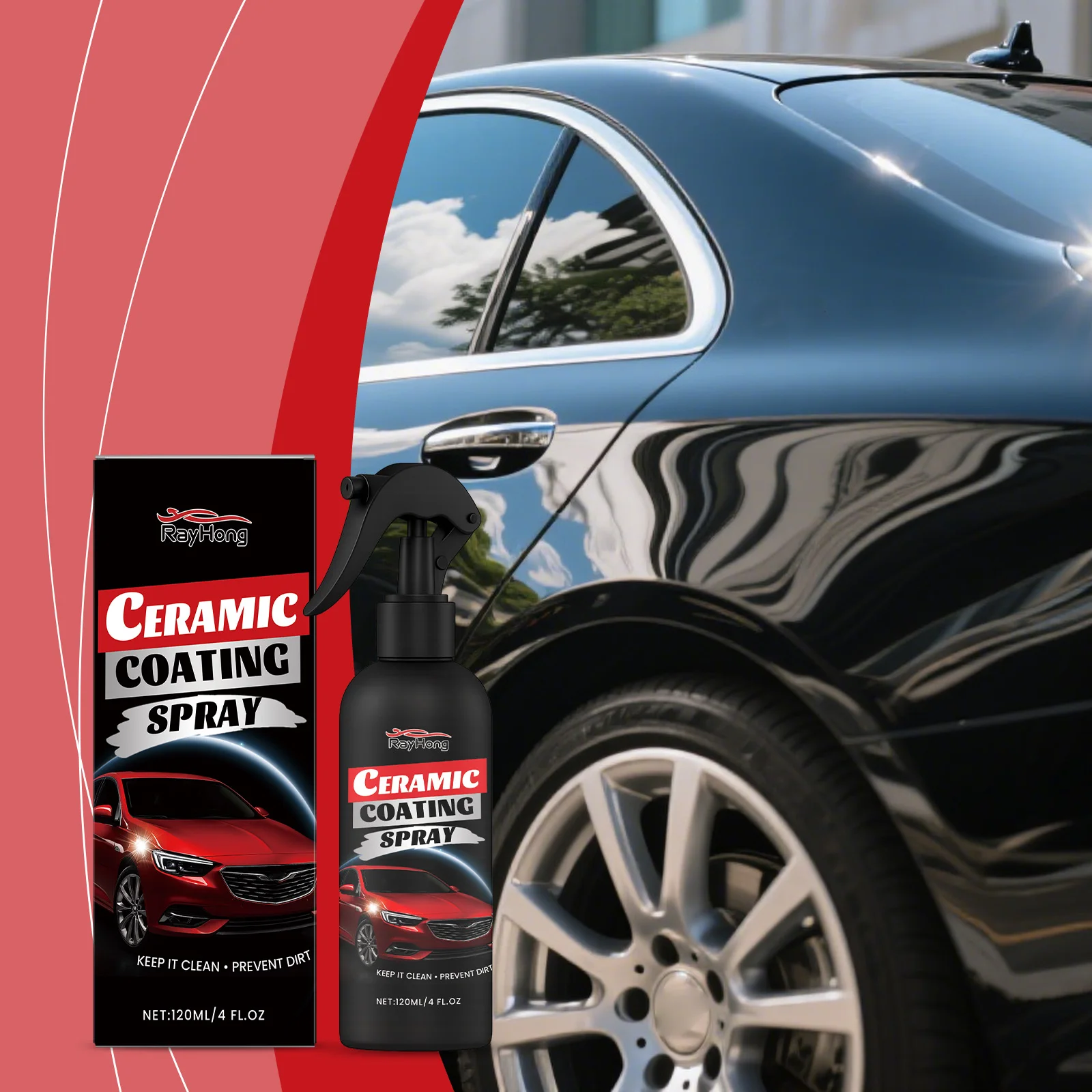 

Auto Ceramic Paint Coating Spray Help Enhance Mirror Shine Prevent Stains Aid Scratch Resistance & Daily Paint Care