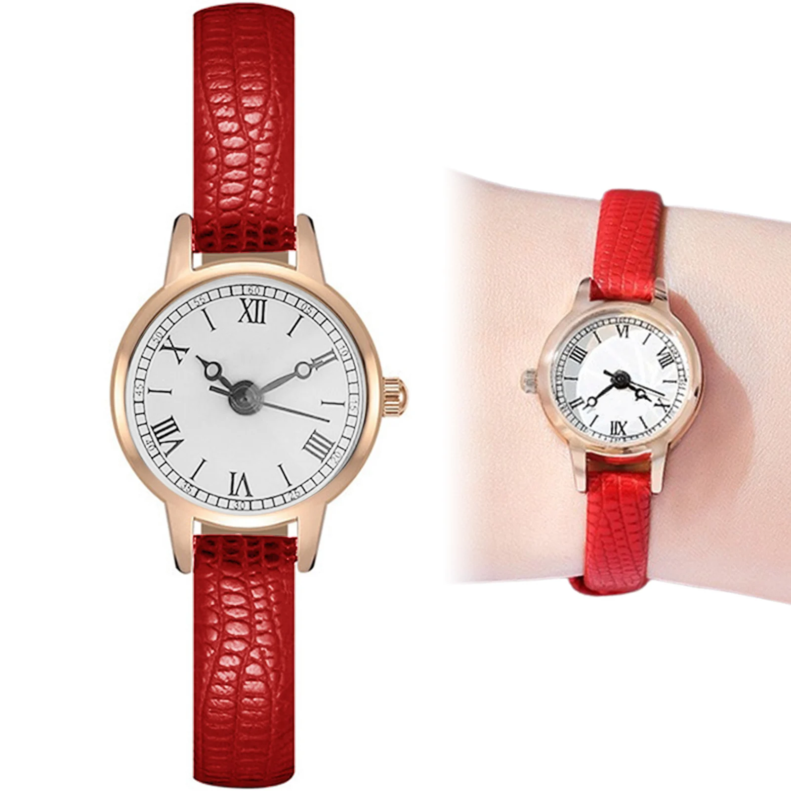 

Classic Round Dial Women Watch Wear-resistant Glass Mirror Alloy Elegant Watch Wonderful Watches Gift for Women