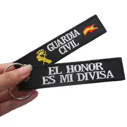 Spain Guardia Civil Embroidery Keychain with Keyring