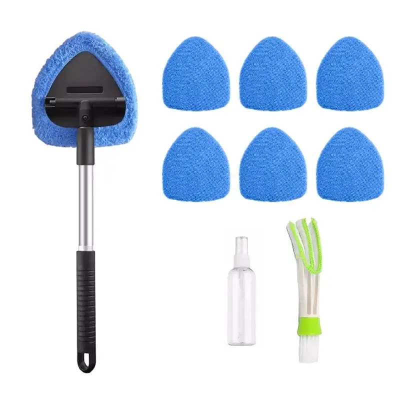 Car Windshield Cleaner Brush Window Glass Cleaning Brush For Home And Car Effortless Cleaning Auto Window Glass Wiper With Spray