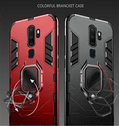Shockproof Armor Case for OPPO A9 A5 2020 Find X2 Reno3 Pro 2Z F11 Stand Holder Car Ring Back Cover for Realme6 X2 Pro
