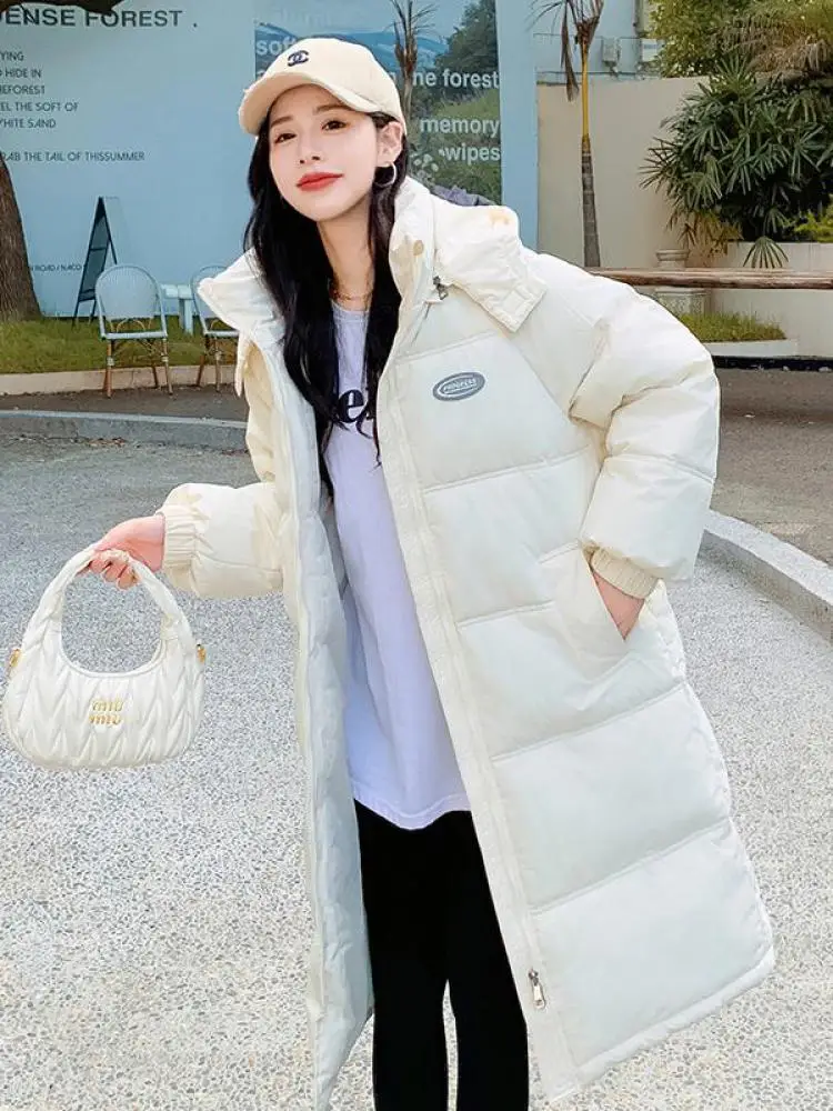 

2024 New Winter Jacket Women Warm Hooded Down Cotton Parkas Female Casual Loose Outwear Korean Cotton-padded Coat Clothes