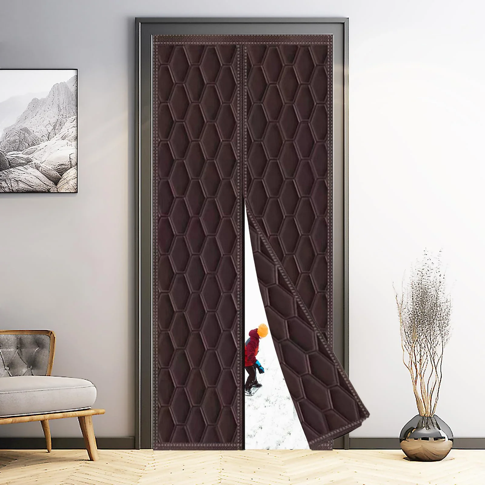 

Зимняя дверная занавеска, ветрозащитная и морозостойкая, теплая хлопковая дверная занавеска для спальни, изоляция от холода, тепло воздуха