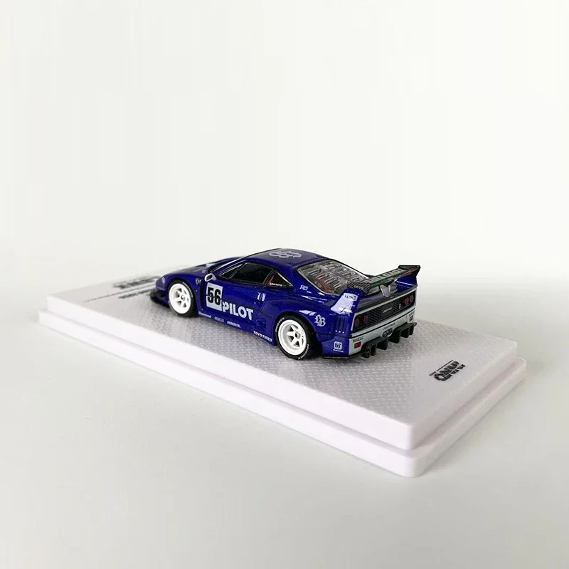 インノ-メタルスポーツカーモデルf40lbwk,ブルーコーティング,1:64モデル,2024