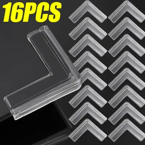 PVC 충돌 방지 각도 패드, 테이블 코너 보호 커버, 투명 어린이 충돌 방지 가드, 어린이 안전 보호대, 16 개, 1 개