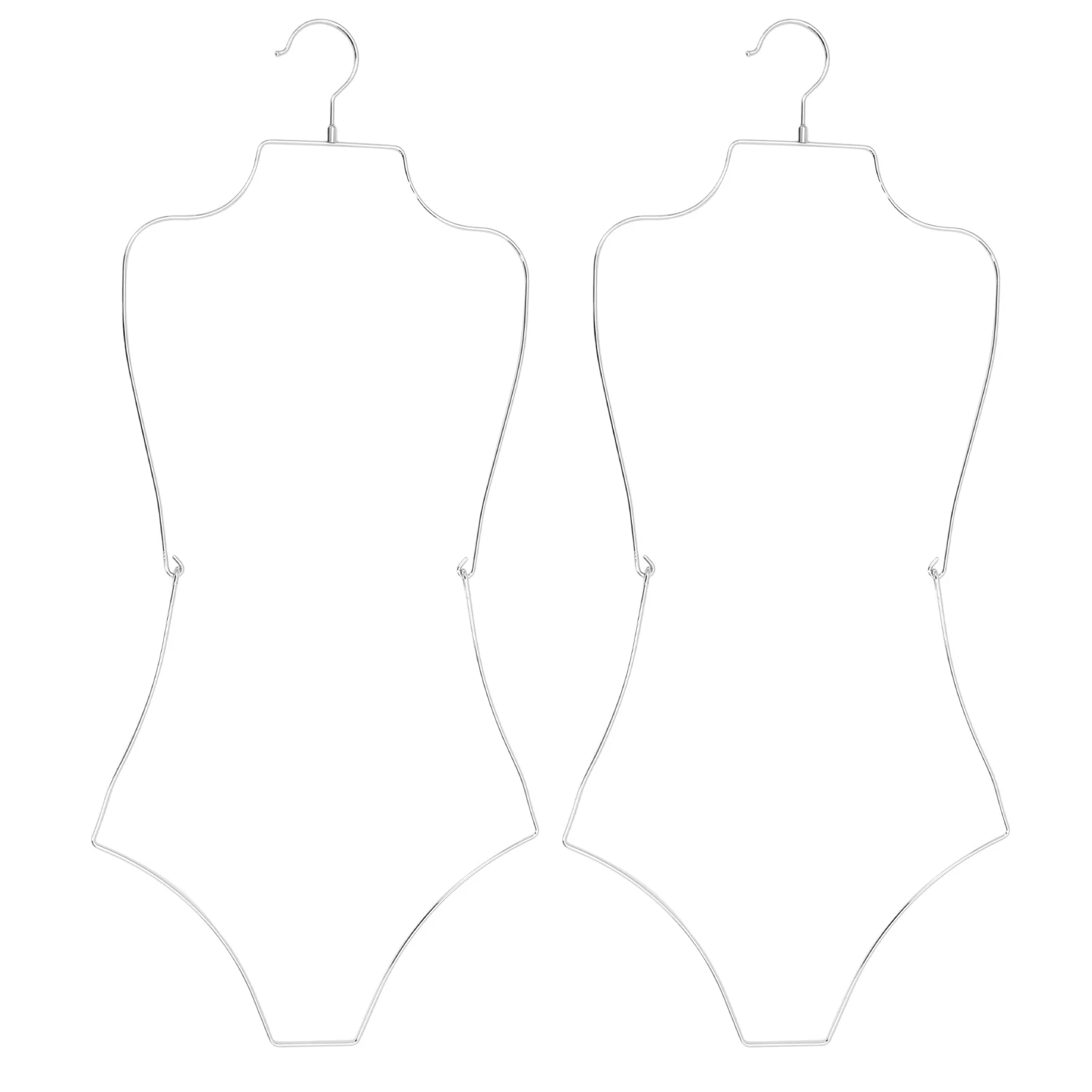2Pcs Swimwear Hanger Metal Wire Bikini Swimsuit Display Rack Foldable Bathing Suit Briefs Holder Lingerie Drying Rack