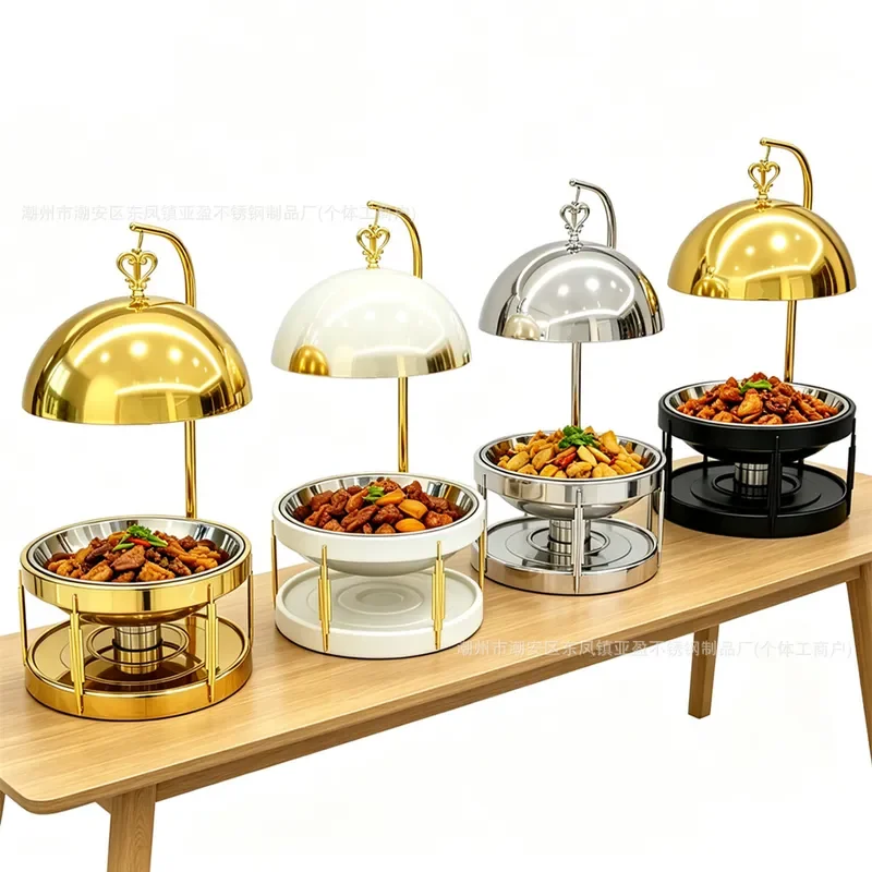 8L Stainless Steel Chafing Dish Buffet Warmer Hanging Cover Food Server for Catering Hotel Restaurant Kitchen Equipment