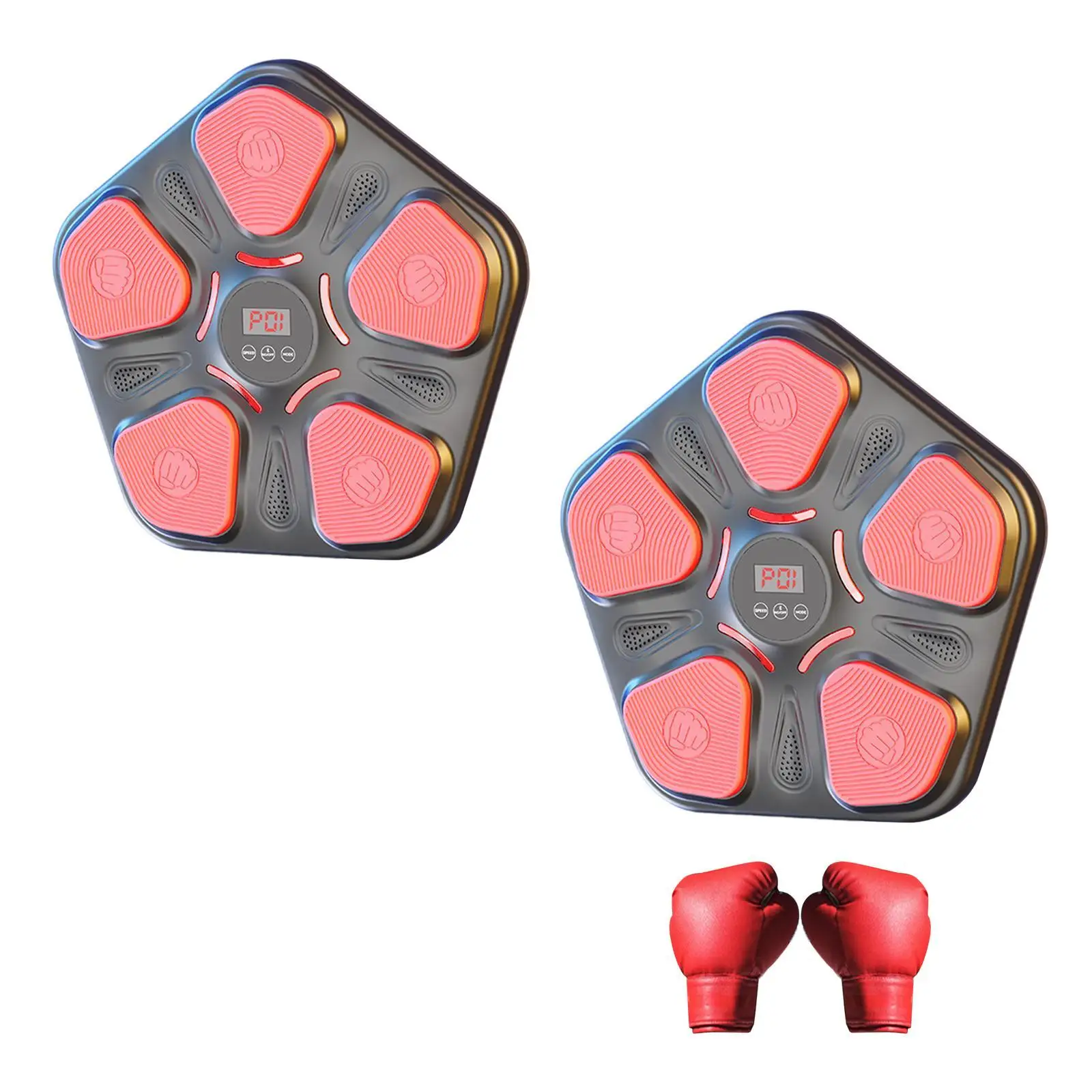 Music Boxing Machine Lighted Punching Pad Mode Speed Adjustable Music Boxing Target for Arts Sanda Practice Sports Fitness