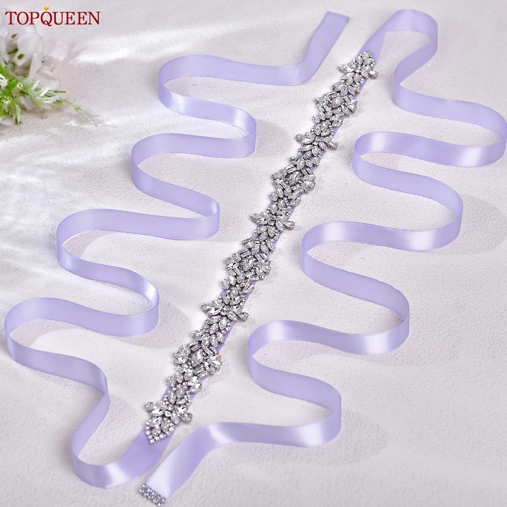 TOPQUEEN Bruiloft Riem Vol Strass Riem voor Bruids Trouwjurk Accessoires Formele Kostuum Decoratie Sjerp S38