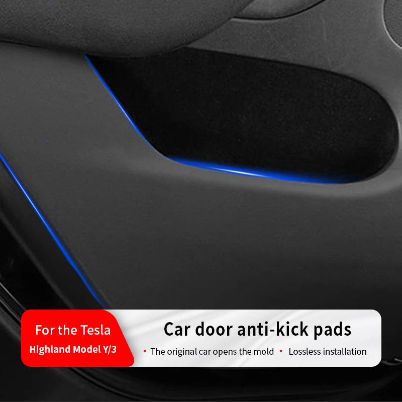 For Tesla 2024-2025 Model Y Anti-Kick Side Edge Film Protector & Threshold Anti-Dirty Sticker– Glove Box Door Guard