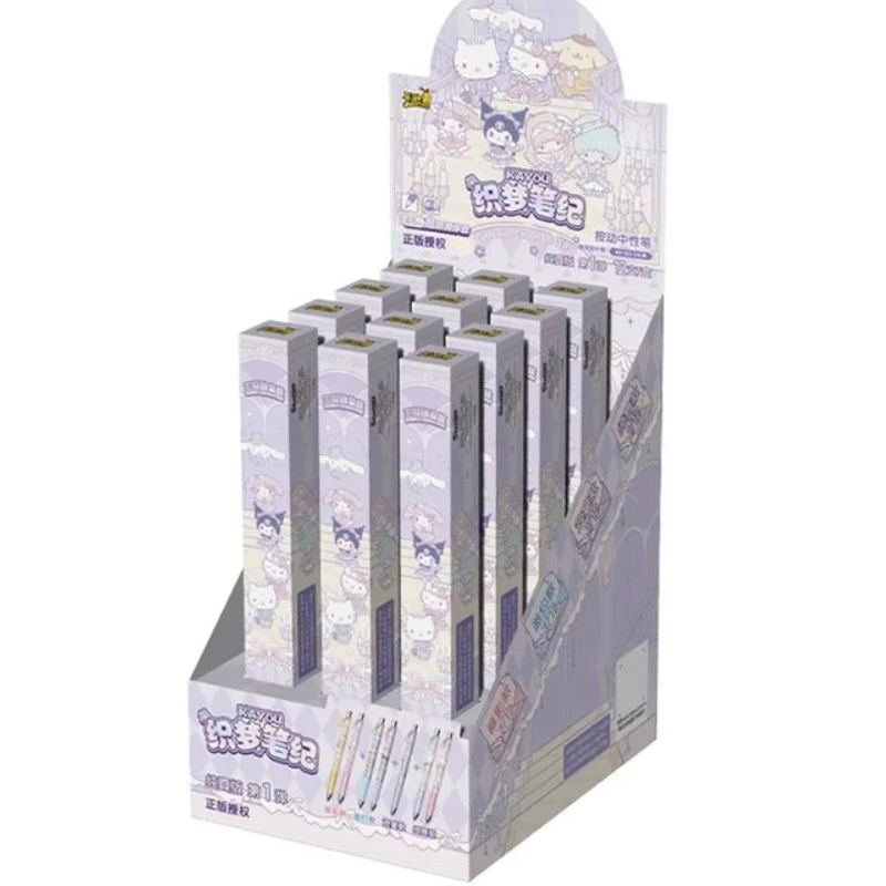 Sanrio 12pcs Gel Pen Set  Cartoon Boxed   Ballpoint Pen 0.5mm Black St Office Stationery Writing Tool Boxed Learning Gift